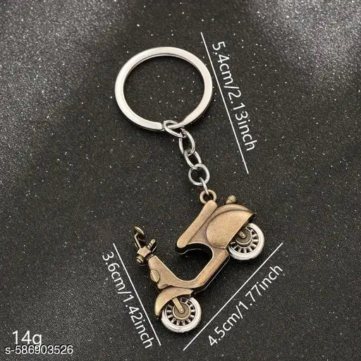 Bronze Metal scooty keychain For Both Men And Women Scooter Keychain Keyring