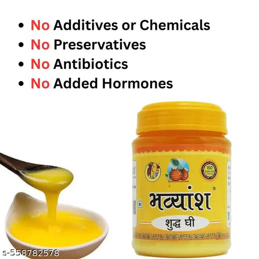 BHAVYANSH 1 Ltr Pure Cow Ghee For Better Digestion And Immunity - Granular Texture For Cooking, Eating & Pooja