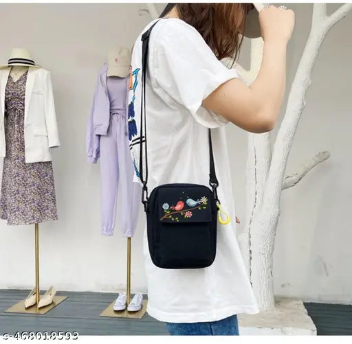 Mobile Sling Bag for Women & Men, Small Sling Bag for Women, Phone Bag with Adjustable Cotton Strap