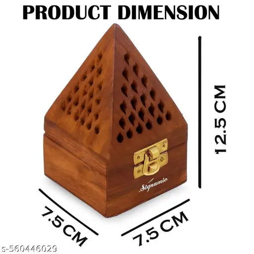 Wooden Sambrani Dhoop Stand Incense Holder: Perfect Pooja Room Stand Decoration Item, Dhup Dani & Doopam Holder, Essential Puja Item for Home Mandir and Pooja Thali Set Rituals