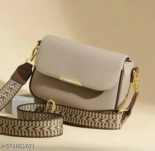 Cream sling bag