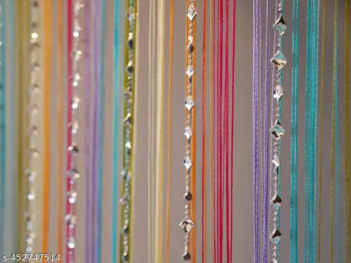 Beautiful Multi Color Threads String Curtains - 4X7 Feet