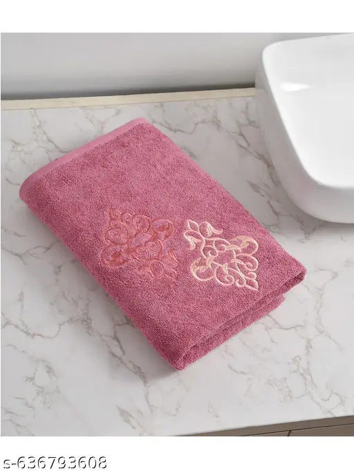 650 GSM 100% Cotton Bath Towel with Embroidery