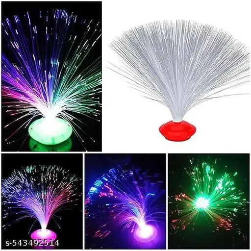 Pack of 1 Pcs Colorful LED Fiber Optic Night Light Lamp for Home/Office/Party/LED Fiber Optic Night Light Lamp Stand for Christmas & Diwali/LED Light Lamp for Decoration