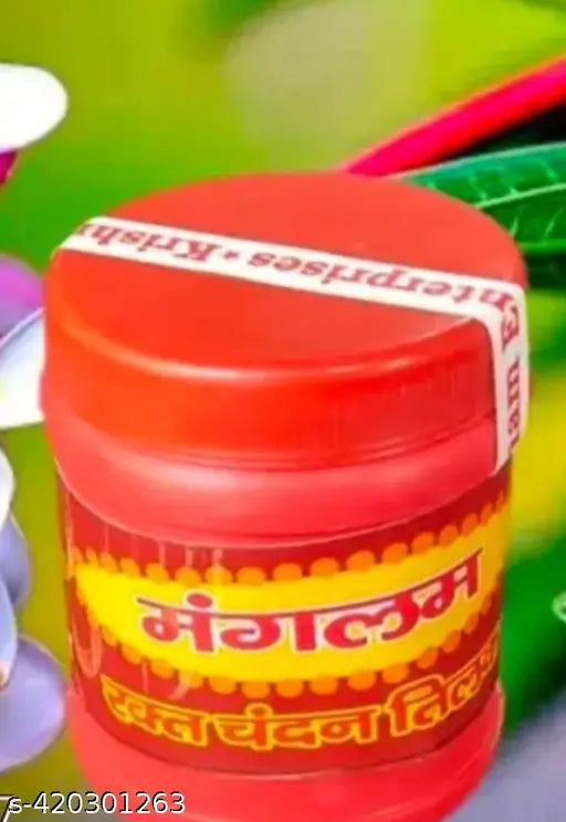 12 Chandan Tilak Stamp Forehead Free With Manglam Red Chandan Box Pack Of 13