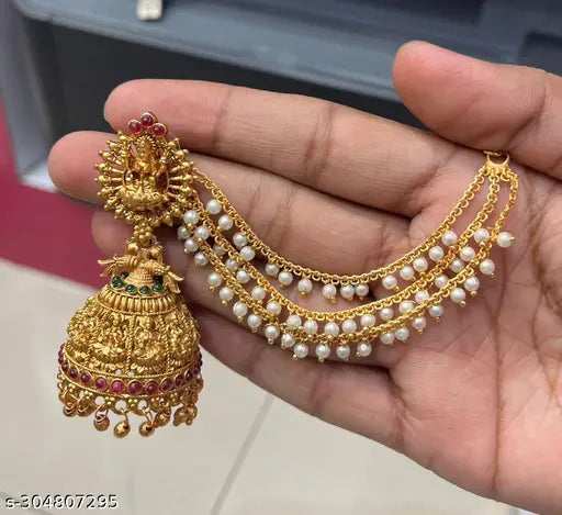 NEW DEGINER JUMKA WITH EARING KAN CHAIN