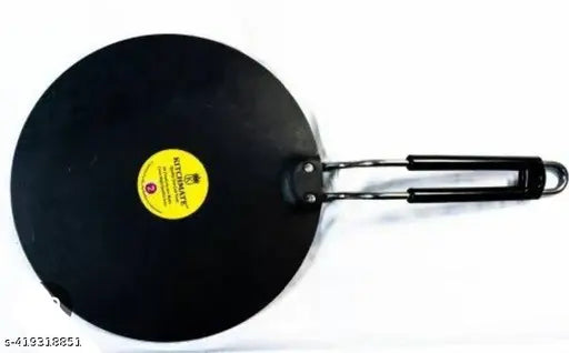 Ved traders 9inch Loha tawa iron pot with free Chakla and belan