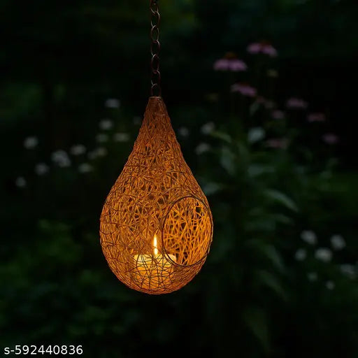 Golden Glow Hanging Candle Lantern
