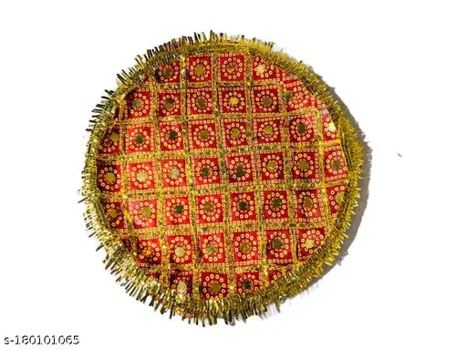 Diwali Pooja Steel Thaliset with Pooja Samagri and Diyas, Laxmi Mata Poster