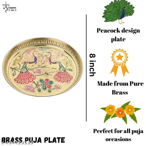Brass plate for puja | Pooja items for Pooja Room | brass plates | pooja plate | Brass Pooja Thali