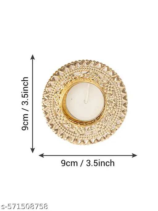 Candle Holder with wax pack of 8 pcs.  Diwali Decoration Diya