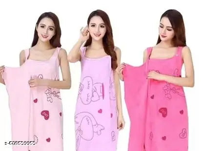 Bath Towel, Microfiber Soft Bath Towel Fashion Women Wearable Quick Dry Magic Bathing Beach Bathrobes Wash Clothing Beach Dresses Pack of 1
