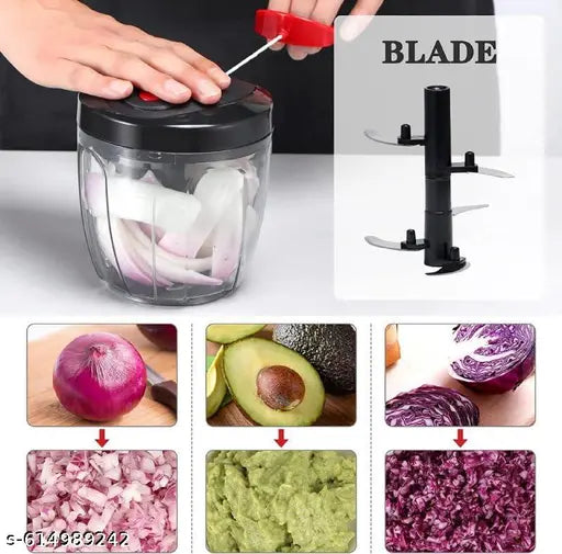 Premium Smart Pull Chopper | Multi-Purpose Hand Vegetable, Fruit & Nut Processor | vegetable chopper | fruit processor | hand meat chopper