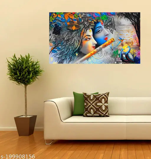 Radha Krishna Wall Painting wall poster for Home Decor 60 CM X 90 CM