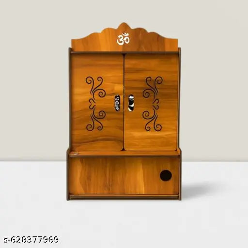 Pooja Mandir,  Home Temple, Mandir , Wooden Temple, Door Temple. Wooden Temple with Door