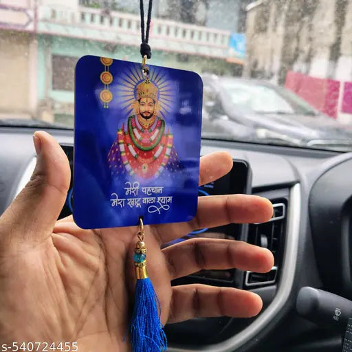 Khatu Shyam Ji Car Hanging Idol | Divine Rearview Mirror Accessory