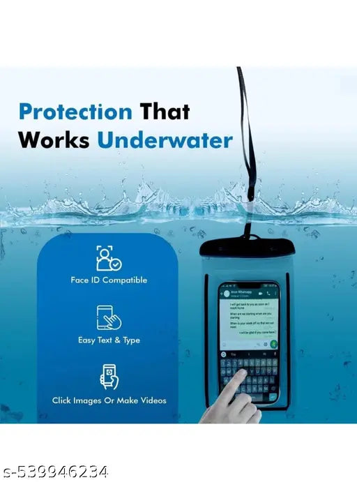 Pouch for Rain Touch Sensitive  Waterproof Pouch for Mobiles, Size upto 6.5 Inches Smartphones (multiple, Waterproof, Pack of: 1)