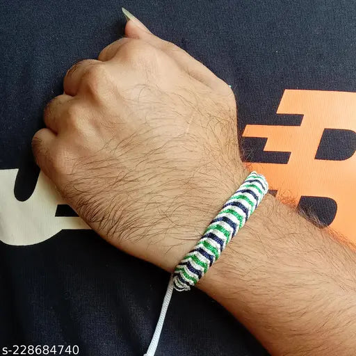 PRODUCTMINE® HANDMADE ADJUSTABLE BRACELET WRISTBAND BRACELET FRIENDSHIP BAND FOR MEN AND WOMEN SKIN FRIENDLY - MULTI COLOR