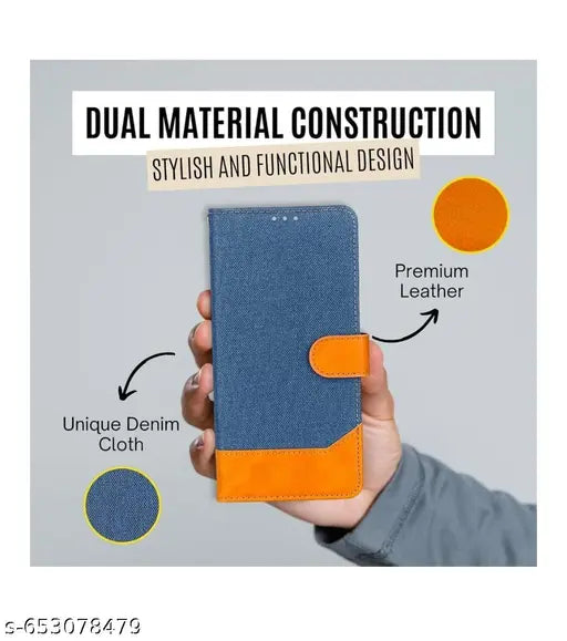 Flip Cover " VIVO Y29 5G" Luxury Denim Leather Flip Case | Full Body Protection, Magnetic Closure