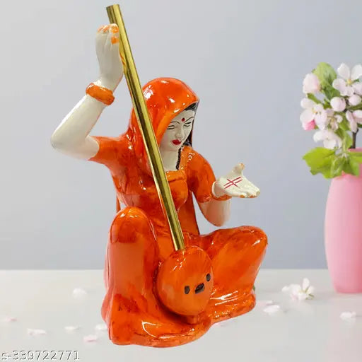 Polyresin Home Decoration Antirior Meera bai Statue for Gift Showpiece Living Room Bedroom Office Idol (pack of 1)