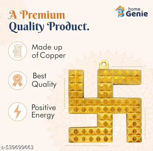 KSB Brass Metal Vastu Swastik Pyramid for Home |  Ashtadhatu Swastik Wall Hanging |  Vastu Dosh Nivaran Swastik | Swastik Pyramid