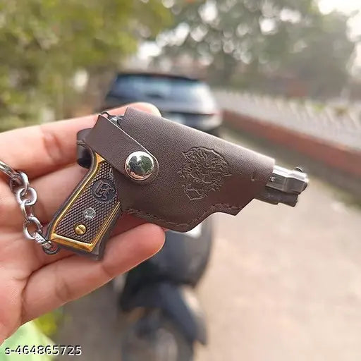 GKM Replica gun Toy metal keychain with cover (Pack of 1)