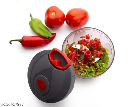 Blueberry 450ml Chopper with 3 SS blades (Pack of 2 Pcs, Black)