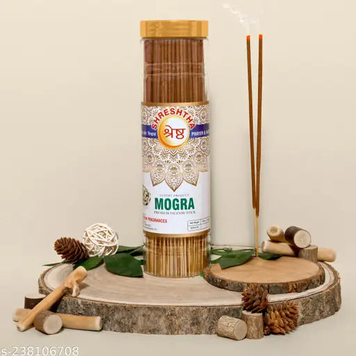 SHRESHTHA PREMIUM ROSE SANDAL MOGRA KASTURI INCENCE STICK AGARBATTI (4X100G) 400G
