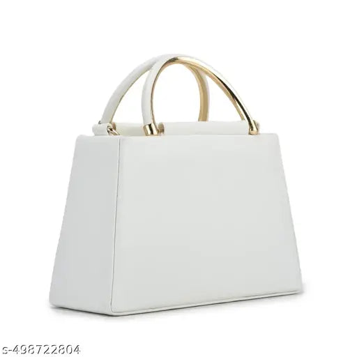 Designer Handbag with gold accents and detachable strap