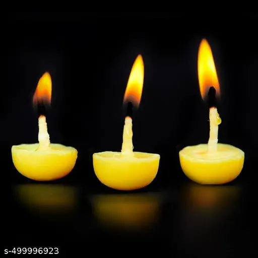 Ghee Diya Batti | Handmade Ghee Diya Batti,Jyot Batti for Pooja Aarti and Special Occasions, Cow Ghee Diya Batti, Premium Quality Ghee Wicks - 50 Pcs