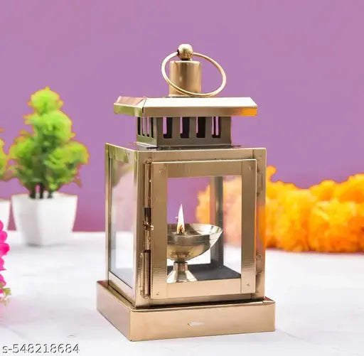 Akhand Diya Stand For Home Temple Pooja, Akhand Diya, Diya Stand With Glass