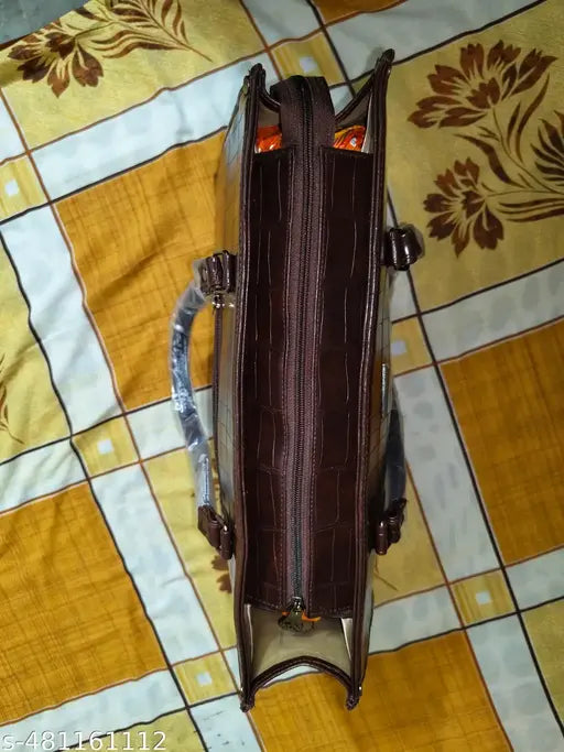 LEATHER HANDBAG OFFICE HANDBAG FOR WOMEN PREMIUM QUALITY TOTE BAG FOR LADIES WITH TWO HANDLES AND SHOULDER STRAP FASHIONABLE CARRYBAG BIG LARGE CAPACITY