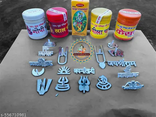 Tilak Stamp  Free With 5 Types Chandan Box (pack of 17+5)