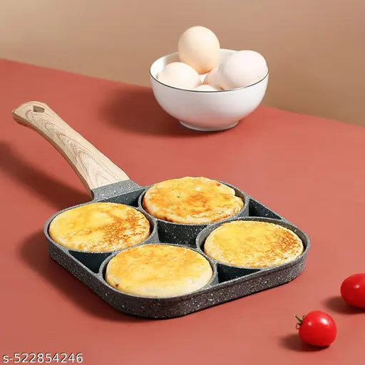 Egg Frying Pan Nonstick Pancake Pans 4-Cups cookware Pancake, Omelette Pan, Idli Non stic plat Harmless with Handle