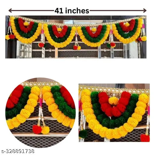 Traditional Handmade Indian Toran by Satvik Creations - Ideal for Home and Festival Decorations