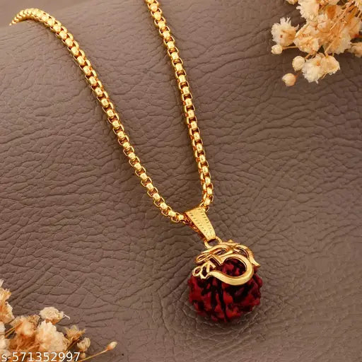 Rudraksha Gold Plated Pendant