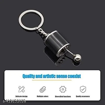 Shifter Gear Keychain,6 Speed Shifter Keychain,Mini Car Gear Shift Stick Knob Keyring Manual Transmission Gearbox Key Chain Creative Car Key Fob Keychain Accessories