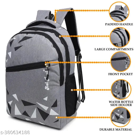 Large 35 L Casual Waterproof Laptop Bag/Backpack for Men Women Boys Girls/Office School College Teens & Students (grey)