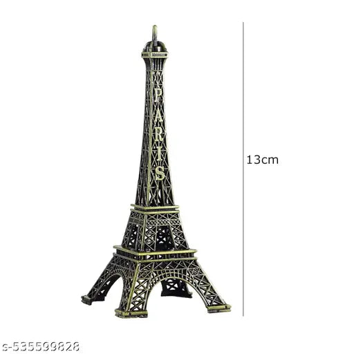 Small Eiffel Tower Showpiece, Model, Miniature, Paris France Souvenir, Replica, Antique Finish, Metal, Bronze, for Home Decor. Office, Gift