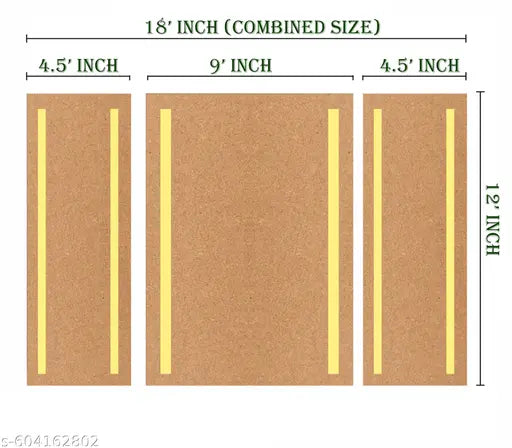 Karni Presents Nature Scenery Set of 3 Wall Painting For Home Decor | Gift Items | Photo Frame- Self Adhesive (12'Inch x 18'Inch)