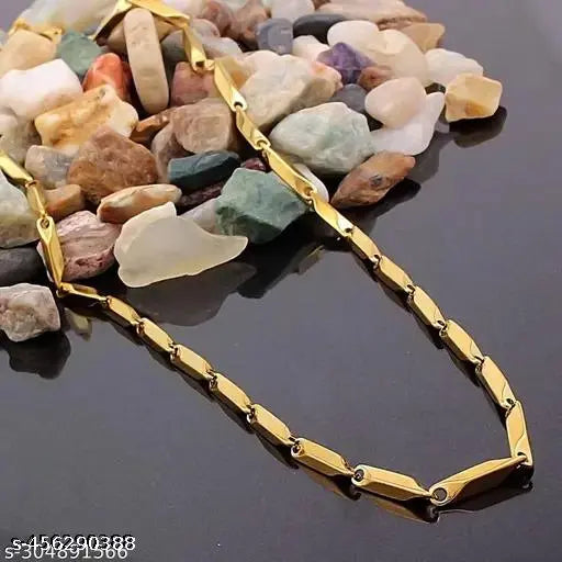 Gold Plated Chain For Men Will Never Loose Color Made By Premium Stainless Steel Material