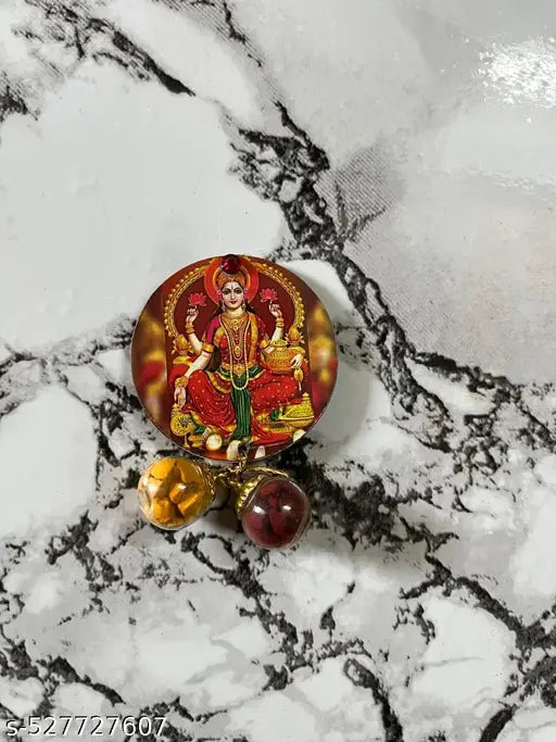 Vedha Crafts Laxmi mdf Haldi kumkum with mini glass bottles 9pcs