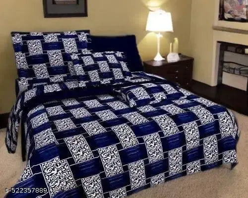 SEMWAL CREATIONS PRESENT GALACE COTTON BEST SELLING  Double BEDSHEETS KING SIZE(85*85) BEDSHEETS WITH 2 PILLOW COVER,FLAT BEDSHEETS , FANCY BEDSHEETS , COTTON BEDSHEETS ,POLYCOTTON BEDSHEETS,GALACE COTTON BEDSHEETS