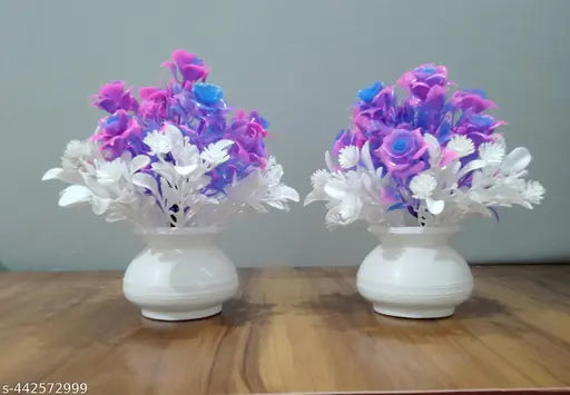 Unique Artificial flowers pot for home decoration, Artifical plant for home décor,Artificial flowers for Décor,Decorating flowers Flowers for Gifts Etc(Combo pack of 2)