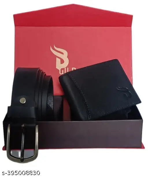 Bull Rock 100% Genuine Leather Wallet & Belt For Men