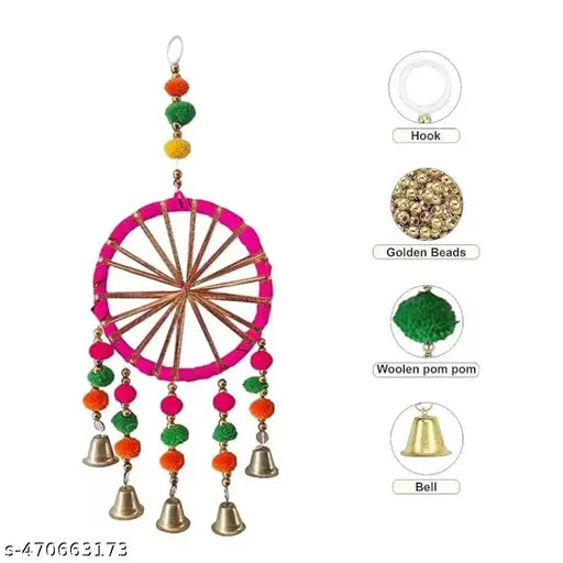 P-YOG Haldi Decoration Items for marriage, Yellow Curtains Backdrop for decoration pooja items with Chakra latkan for mehendi decoration items Backdrop Cloth for decor