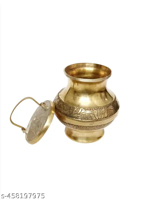 pooja samagri brass kalash brass lota,Pavitra Gangajali Lota Ganga Jal Kalash Patra (Brass Size - 3 Inch)pooja samagri brass ka lota lota
