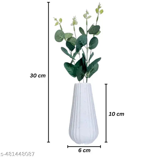 Flora Planet Artificial Plants with Pot | Artificial Flowers Bunch | Home Decor | 30 cm Height | Home Decoration Items for Living Room | Green Plant | Wall Decor Items | Flower Pot for Living Room