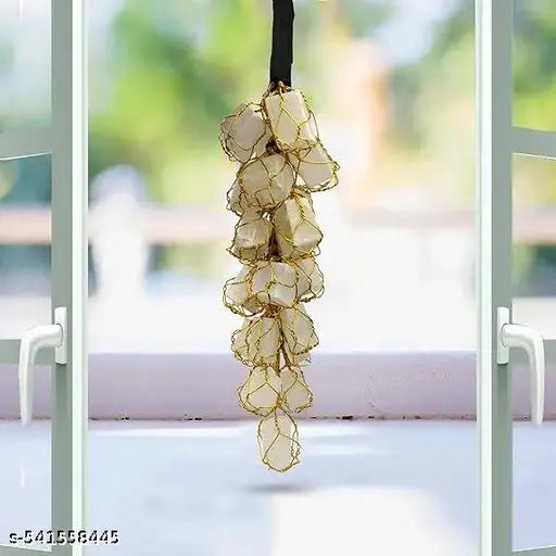 Agate Natural Selenite Crystal Rough Chunks - Vastu Door Hanging - Gives Protection from Negative Energies and Evil Eyes. (Selenite)