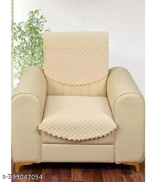 iLiv Sofa Cover Vlevet  Set of 5 Seater with 6 Piece for 3 Seater and 4 Pieces for 2 Chair Set Cover, Velvet Fabric Square Cut,Anti Slip Set of 10 Pieces